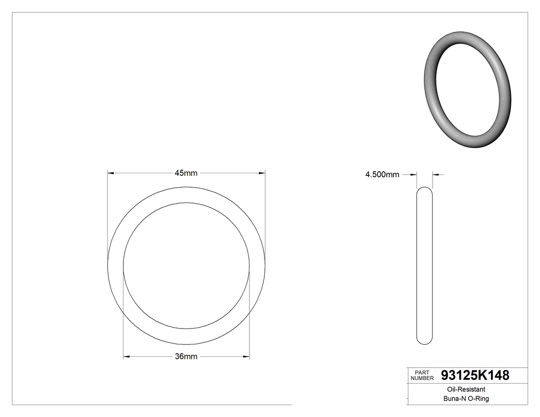 Technical drawing - 93125K148